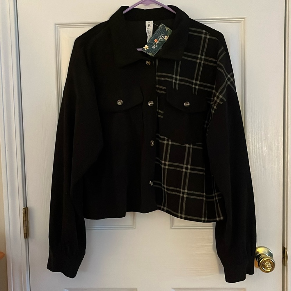 NWT Corduroy Plaid Jacket